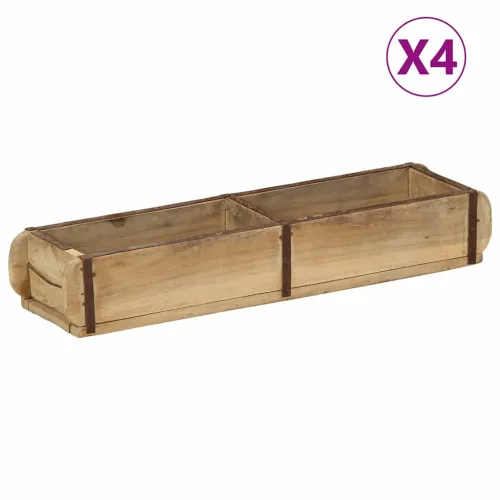 Pladanj 4 kom. Smeđa 57 x 15 x 9 cm Čvrsto drvo iz reciklaže - 4 57 x 15 x 9 cm Cijena