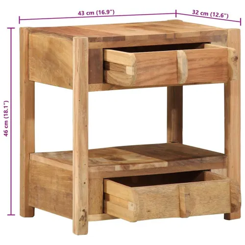 Konačna Stolić Smeđa 43 x 32 x 46 cm Čvrsto drvo iz reciklaže Cijena