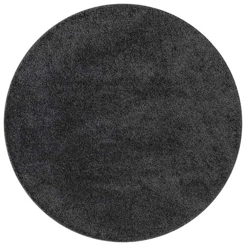 Protuklizni Shaggy Tepih Tamnosiva 90 x 90 cm PP - Tamnosiva Ø 90 cm Cijena