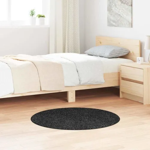 Protuklizni Shaggy Tepih Tamnosiva 90 x 90 cm PP - Tamnosiva Ø 90 cm Cijena