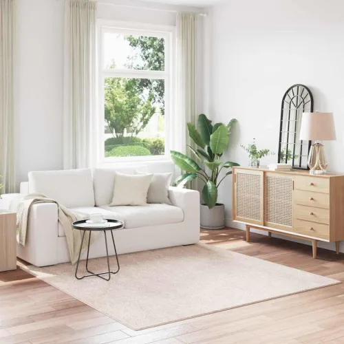 Protuklizni Shaggy Tepih Krem 200 x 200 cm PP - Krem 200 x 200 cm Cijena