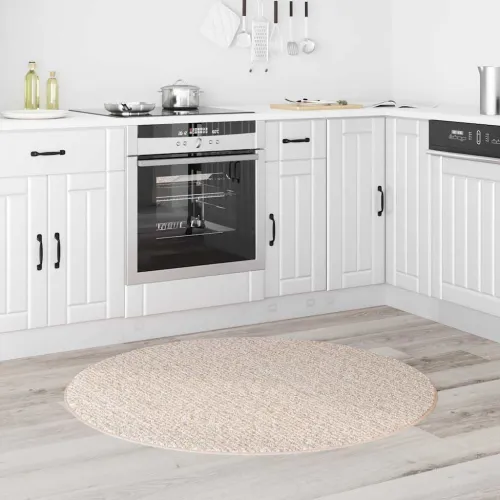 Protuklizni Shaggy Tepih Krem 120 x 120 cm PP - Krem Ø 120 cm Cijena
