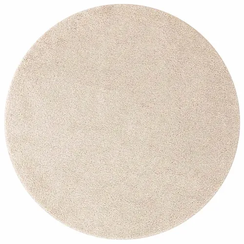 Protuklizni Shaggy Tepih Krem 120 x 120 cm PP - Krem Ø 120 cm Cijena