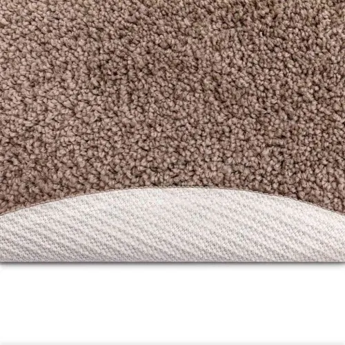 Protuklizni Shaggy Tepih Smeđa 120 x 120 cm PP - Smeđa Ø 120 cm Cijena
