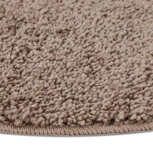 Protuklizni Shaggy Tepih Smeđa 120 x 120 cm PP - Smeđa Ø 120 cm Cijena