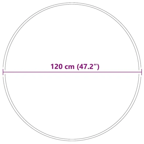 Protuklizni Shaggy Tepih Smeđa 120 x 120 cm PP - Smeđa Ø 120 cm Cijena