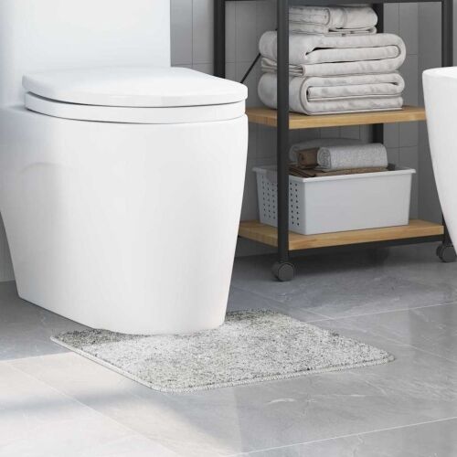 Prostirka protiv klizanja s izrezom za WC Siva 50 x 50 cm PP - Siva Cijena