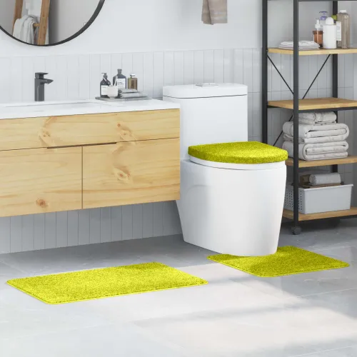 Set prostirki za kupatilo s protukliznom podlogom 3 kom. Zelena - Zelena Cijena