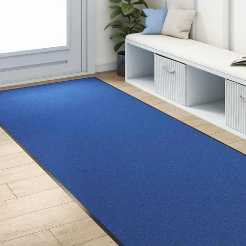 Otirač Plava i crna 120 x 300 cm 100% poliamid - Plava 120 x 300 cm Cijena
