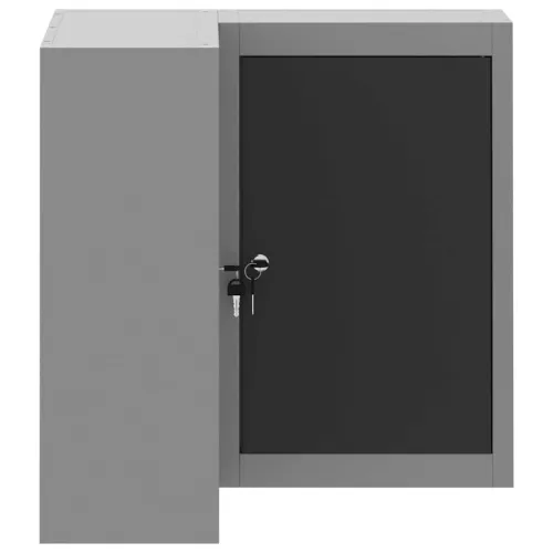Ormar za alate s policom Crna i Siva 55 x 55 x 55 cm Čelik - Crna Ormarić za kutne zidove Cijena