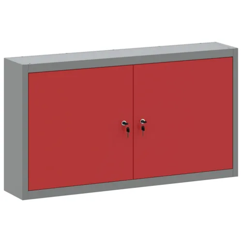 Ormar za alate s policom Crvena i siva 100 x 20 x 55 cm Čelik - Crvena Ormar sa 2 vrata Cijena