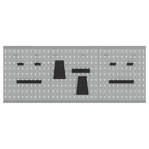 Panel za alate 3 kom. Siva 150 x 1 x 60 cm - 3 60 cm Cijena