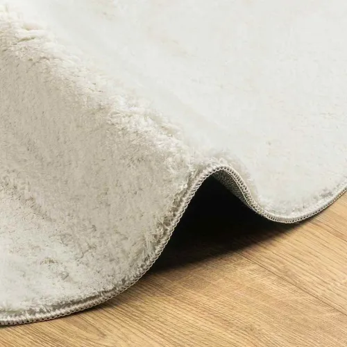 Tepih HUARTE Krem 120 x 170 cm Poliester - Ovalna kapi Krem 120 x 170 cm Cijena