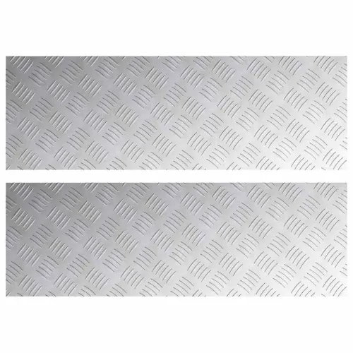 Stepenica 2 kom. 90 x 30 cm Srebrno Aluminij Pravokutni - 90 x 30 x 0,3 cm 2 Cijena