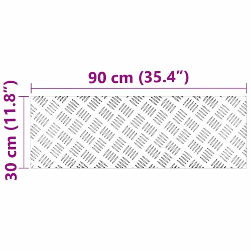 Stepenica 2 kom. 90 x 30 cm Srebrno Aluminij Pravokutni - 90 x 30 x 0,3 cm 2 Cijena