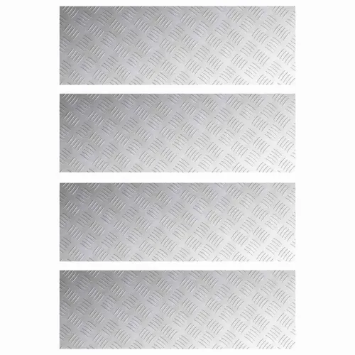 Stepenica 4 kom. 90 x 30 cm Srebrno Aluminij Pravokutni - 90 x 30 x 0,3 cm 4 Cijena