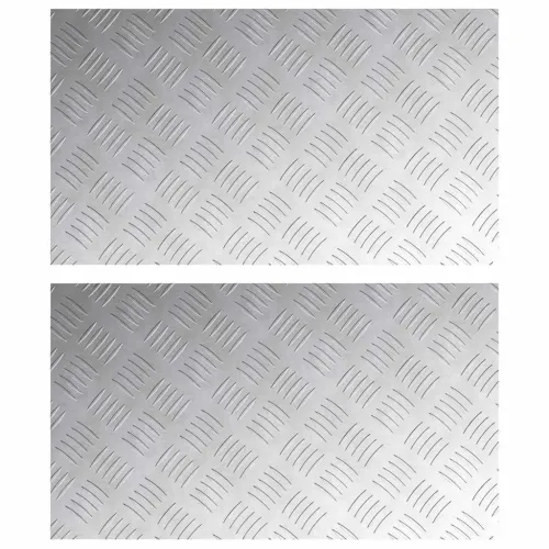 Stepenica 2 kom. 70 x 40 cm Srebrno Aluminij Pravokutni - 70 x 40 x 0,2 cm 2 Cijena