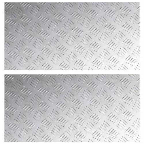Stepenica 2 kom. 80 x 40 cm Srebrno Aluminij Pravokutni - 80 x 40 x 0,2 cm 2 Cijena