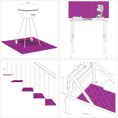 Stepenica 2 kom. 80 x 40 cm Srebrno Aluminij Pravokutni - 80 x 40 x 0,2 cm 2 Cijena