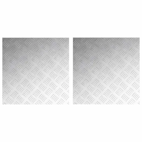 Stepenica 2 kom. 50 x 50 cm Srebrno Aluminij Četvrtasti - 50 x 50 x 0,3 cm 2 Cijena