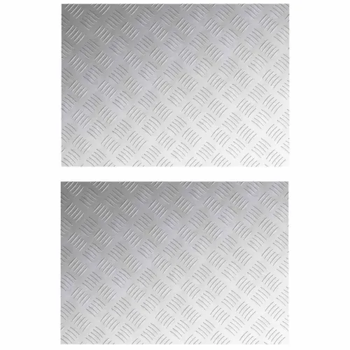Stepenica 2 kom. 70 x 50 cm Srebrno Aluminij Pravokutni - 70 x 50 x 0,2 cm 2 Cijena