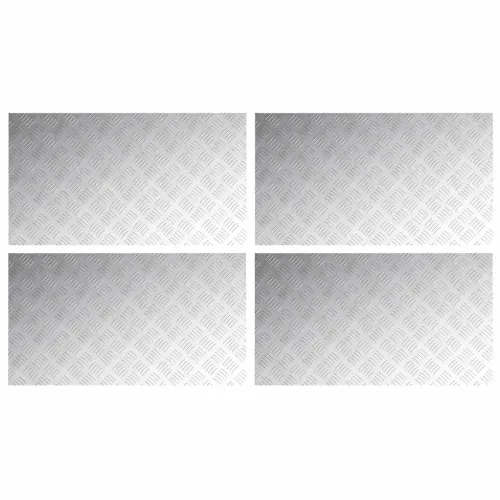Stepenica 4 kom. 90 x 50 cm Srebrno Aluminij Pravokutni - 90 x 50 x 0,3 cm 4 Cijena