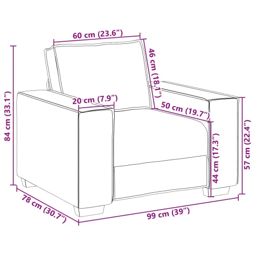 Sofa stolica Crna 100 cm Lažna koža - Crna 100 cm Cijena