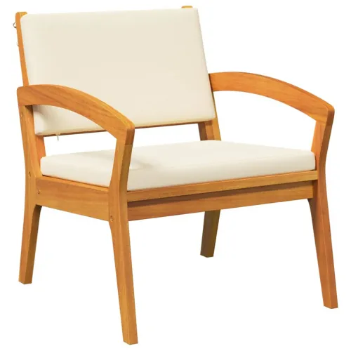 Bistro set 3 kom. Smeđa Poliester - Krem bijelo 2x stolica + stol Cijena