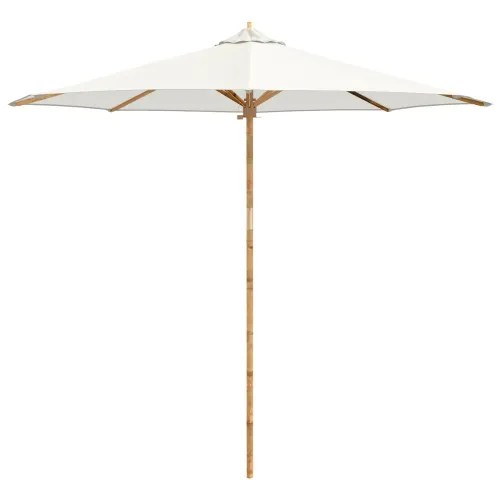 Vrtni suncobran Ø 270 x 260 cm Bambus Kružni Krem bijela - 270 x 270 x 260 cm Krem bijela Cijena