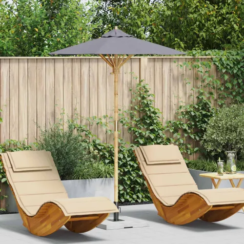 Vrtni suncobran Ø 150 x 210 cm Bambus Kružni Tamnosiva - 150 x 150 x 210 cm Tamnosiva Cijena