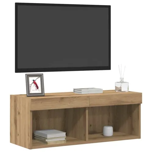 Set TV komoda 2 kom. Umjetnički hrast Konstruirano drvo - hrast artisan 80 cm 2 Cijena
