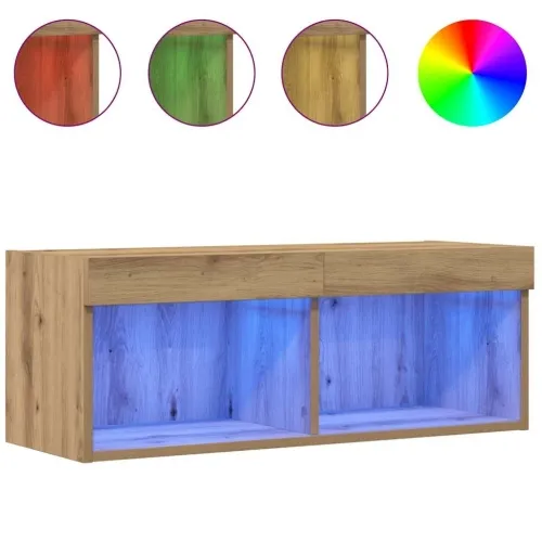 Set TV komoda 2 kom. Umjetnički hrast Konstruirano drvo - hrast artisan 80 cm 2 Cijena