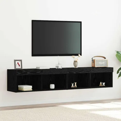 Set TV komoda 2 kom. Crni hrast Konstruirano drvo - Crni hrast 80 cm 2 Cijena