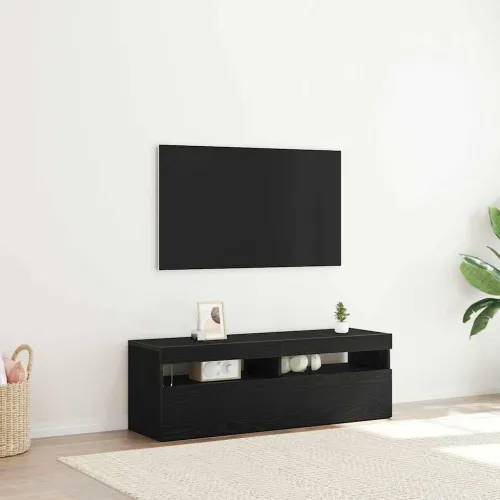 TV ormar 120 x 35 x 40 cm Crni hrast Konstruirano drvo - Crni hrast 120 cm 1 Cijena