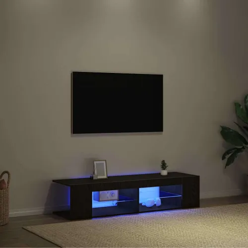 TV ormar 135 x 39 x 30 cm Crni hrast Konstruirano drvo - Crni hrast Cijena