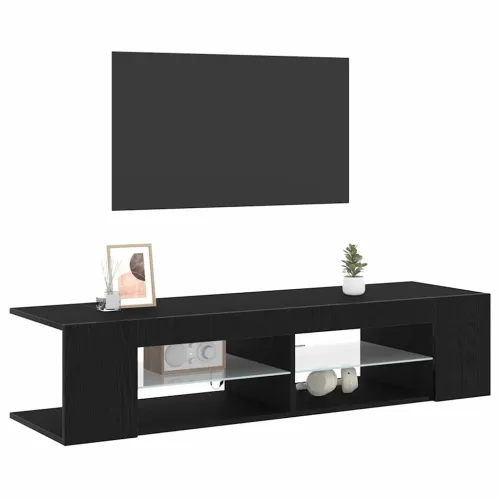 TV ormar 135 x 39 x 30 cm Crni hrast Konstruirano drvo - Crni hrast Cijena