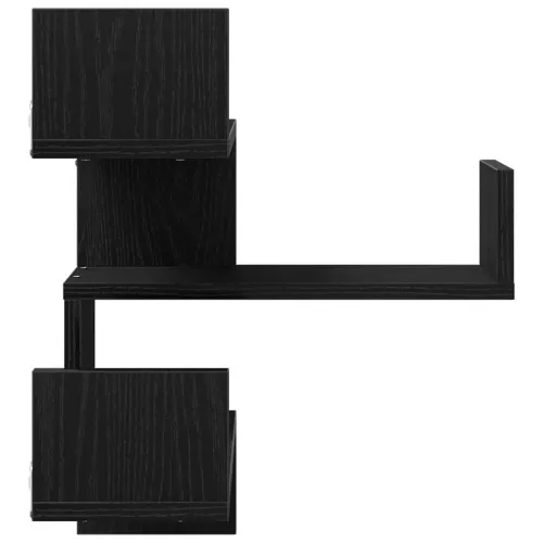 Zidna polica 2 kom. Crni hrast 40 x 40 x 49,5 cm - Crni hrast 2 Cijena