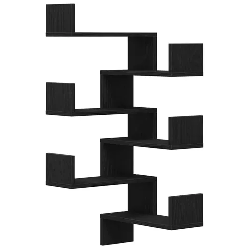 Zidna polica 2 kom. Crni hrast 40 x 40 x 49,5 cm - Crni hrast 2 Cijena
