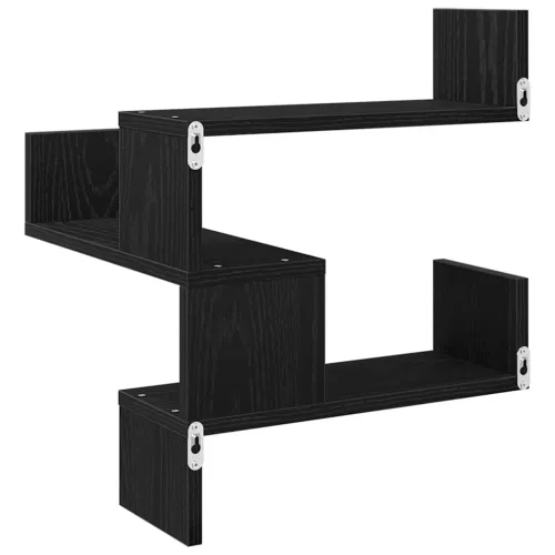 Zidna polica 2 kom. Crni hrast 40 x 40 x 49,5 cm - Crni hrast 2 Cijena