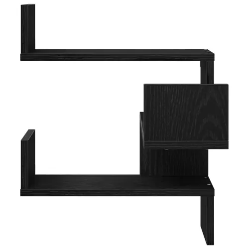 Zidna polica 2 kom. Crni hrast 40 x 40 x 49,5 cm - Crni hrast 2 Cijena