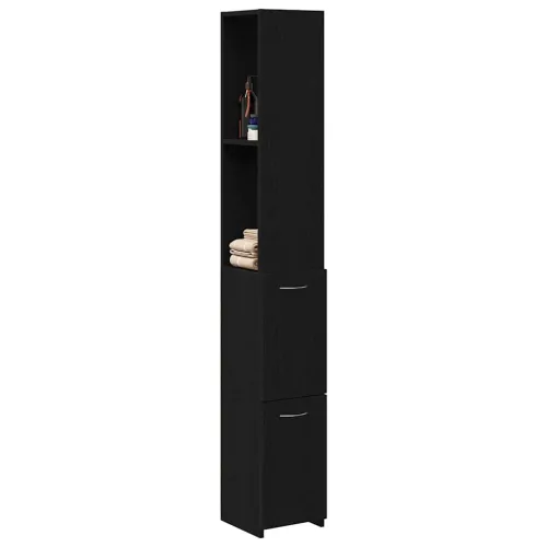 Kupaonski ormar Crni hrast 25 x 25 x 170 cm Konstruirano drvo - Crni hrast Cijena