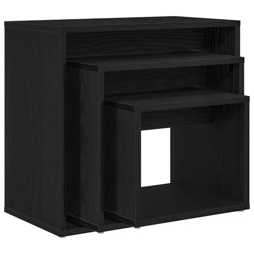 Stol za slaganje 3 kom. Crni hrast 55 x 30 x 50 cm - Crni hrast Cijena