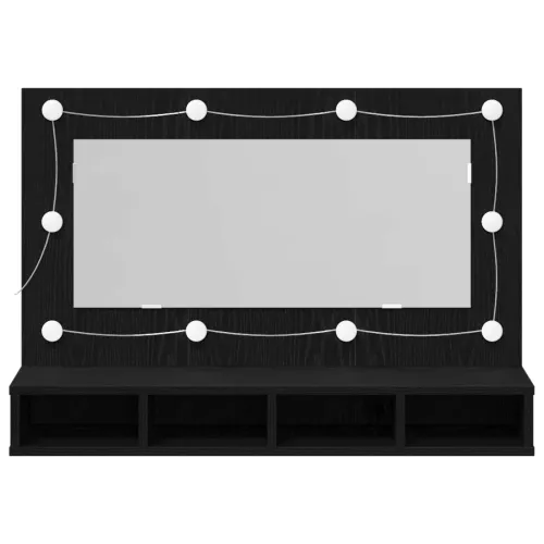 Ogledalo ormar Crni hrast 90 x 31,5 x 62 cm Konstruirano drvo - Crni hrast Cijena