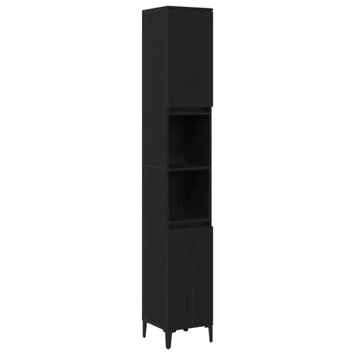 Kupaonski ormar Crni hrast 30 x 30 x 190 cm Konstruirano drvo - Crni hrast Cijena