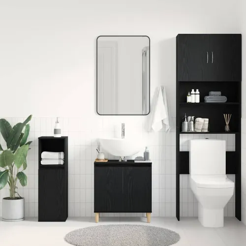 Kupaonski ormarić za sudoper Crni hrast 58 x 33 x 60 cm - Crni hrast Cijena