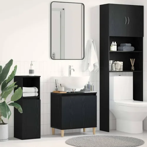 Kupaonski ormarić za sudoper Crni hrast 58 x 33 x 60 cm - Crni hrast Cijena