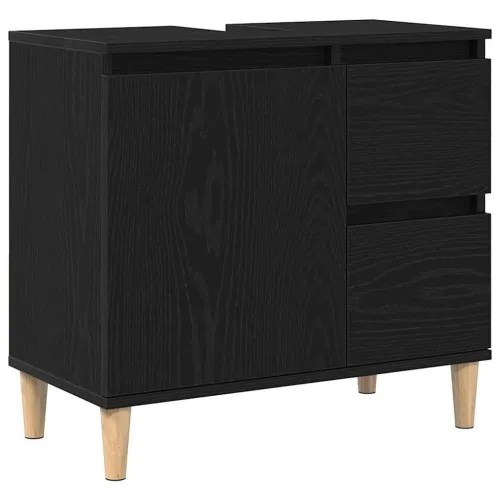 Kupaonski ormar Crni hrast 65 x 33 x 60 cm Konstruirano drvo - Crni hrast Cijena