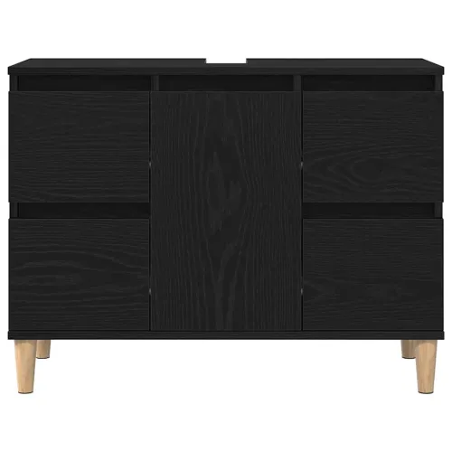 Kupaonski ormarić za sudoper Crni hrast 80 x 33 x 60 cm - Crni hrast Cijena