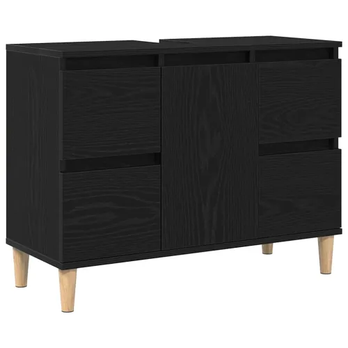 Kupaonski ormarić za sudoper Crni hrast 80 x 33 x 60 cm - Crni hrast Cijena