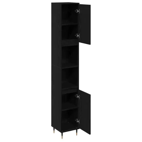 Kupaonski ormar Crni hrast 30 x 30 x 190 cm Konstruirano drvo - Crni hrast Cijena